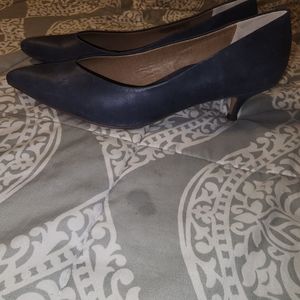 Navy Vionic Kitten Heels